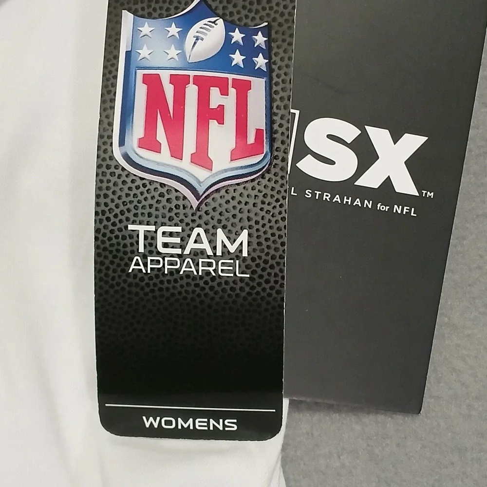 MSX By‎ Michael Strahan Womens Size L Short Sleeve Shirt White Super Bowl LVI